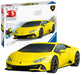 Ravensburger - Puzzle 3D Véhicules - Lamborghini Huracan Evo, édition Jaune avec Grille de Construction - A partir de 8 Ans - 108 pièces numérotées à Assembler sans Colle - Accessoires Inclus - 11562