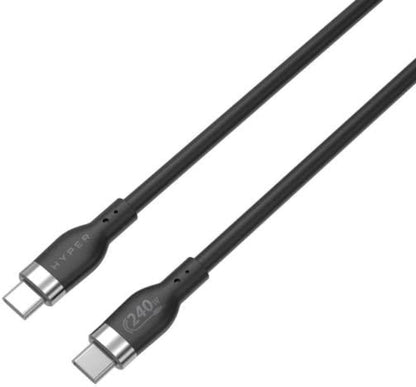 Hyper - 1M Silicone 240W Usb-C Charging Cable - Black