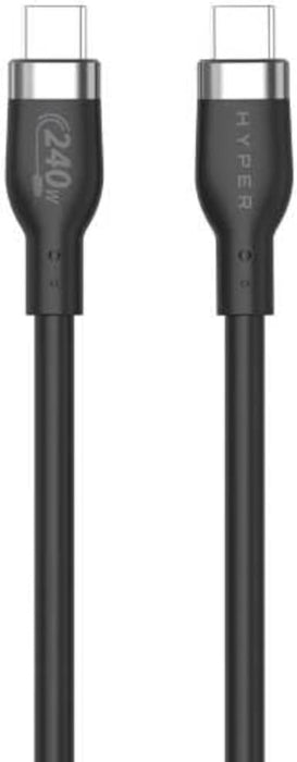 Hyper - 2M Silicone 240W Usb-C Charging Cable - Black