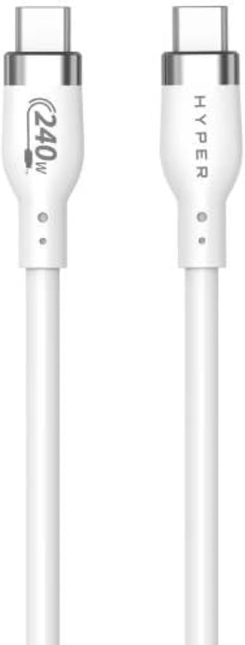 Hyper - 2M Silicone 240W Usb-C Charging Cable - White