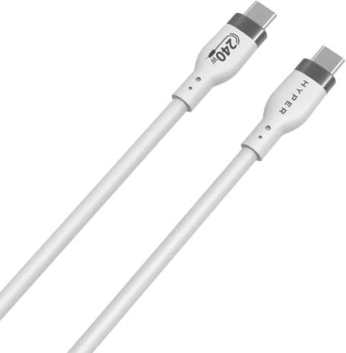 Hyper - 2M Silicone 240W Usb-C Charging Cable - White