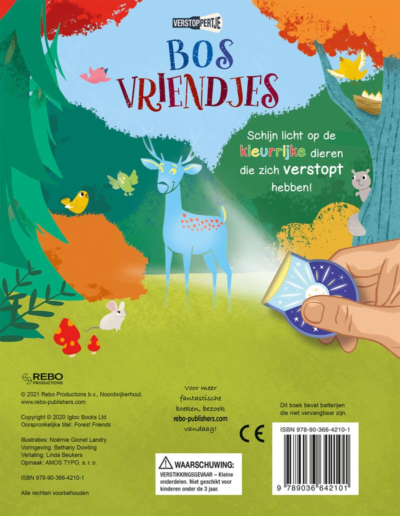Bosvriendjes: Zoek de dieren die zich verstopt hebben met je magische zoeklamp! (Verstoppertje