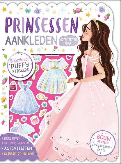 Prinsessen aankleden stickerplezier: Boordevol puffy stickers, bouw je eigen prinsessenkoets