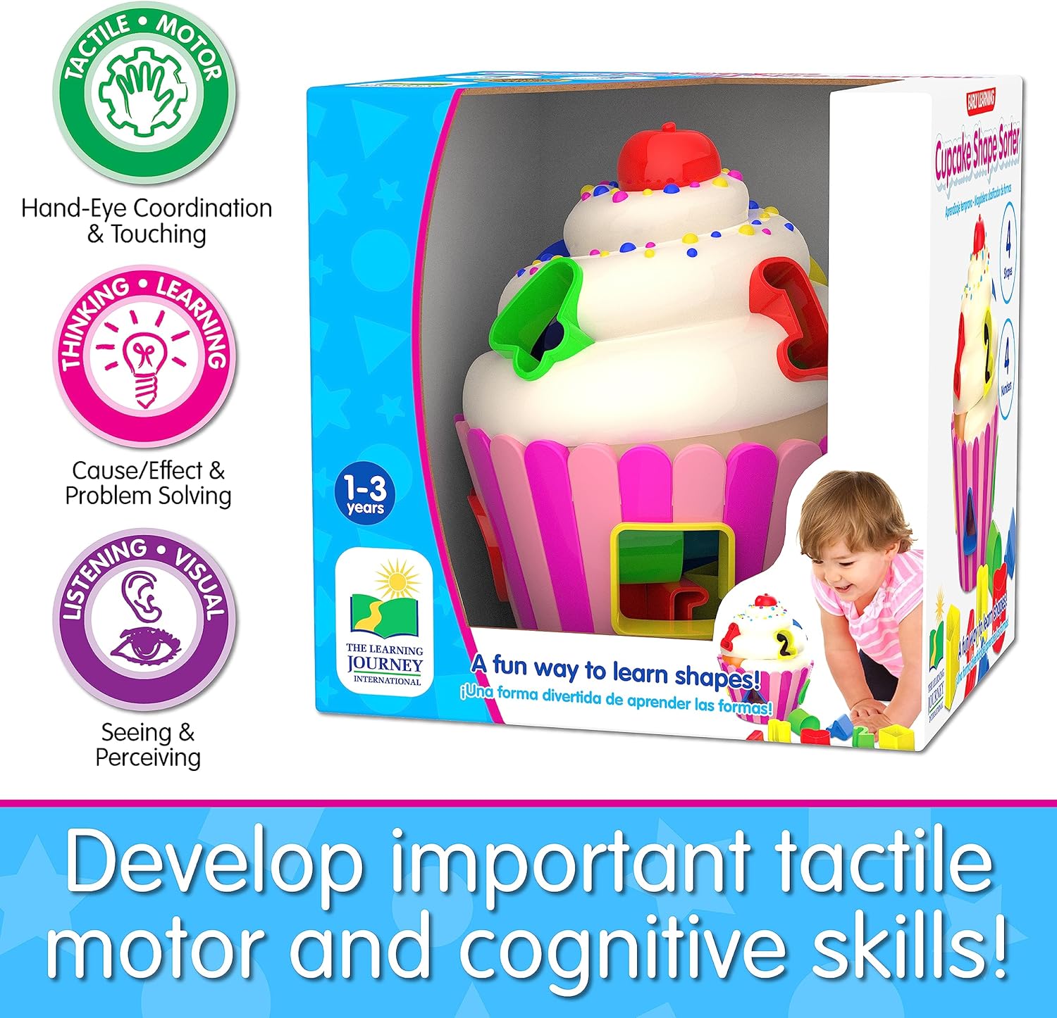The Learning Journey U481080 Cupcake Shape Sorter, Multo, One Size