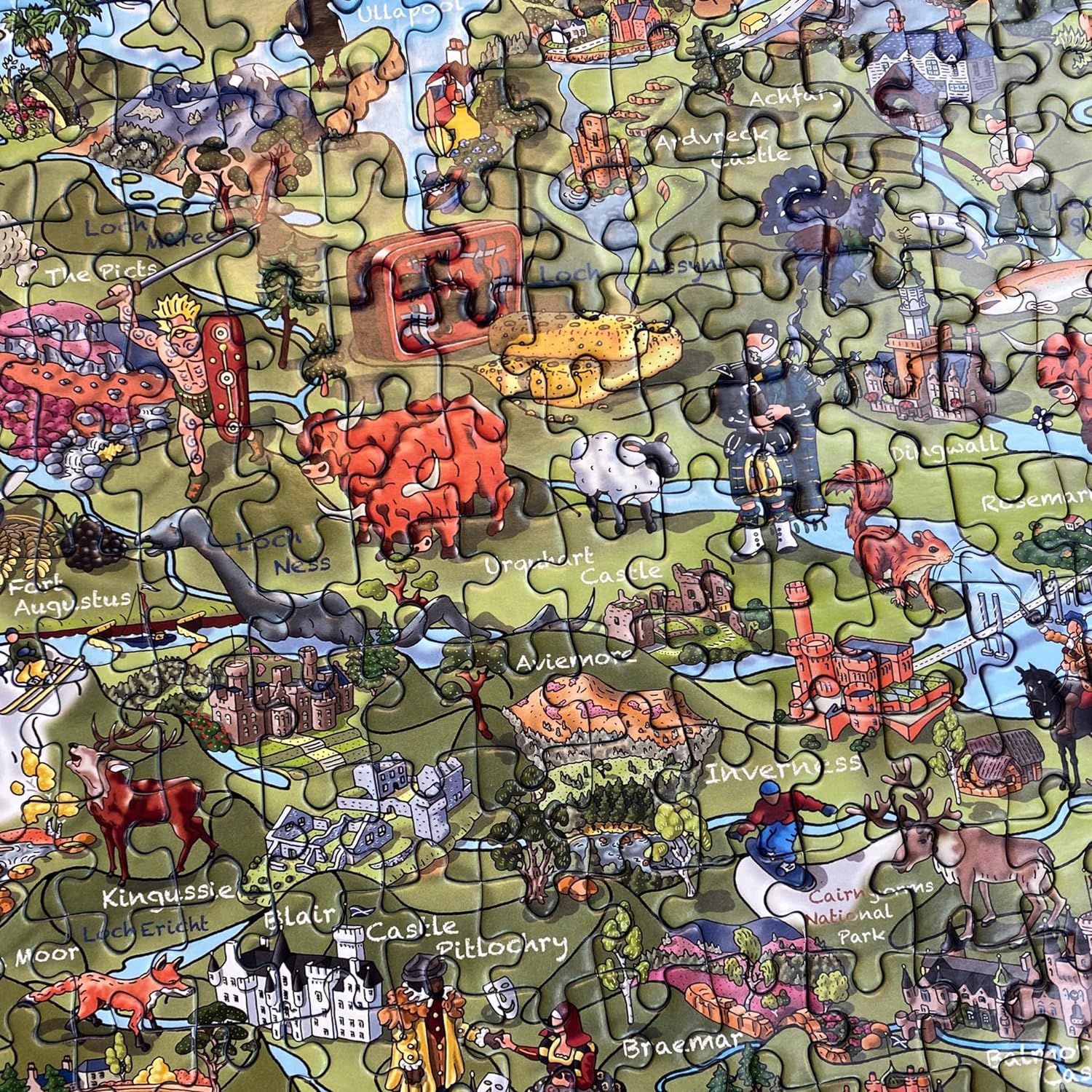 This is Scotland | 1000 Piece Jigsaw Puzzle | Attractions Map Puzzle | Sustainable Puzzle for Adults | Premium 100% Recycled Board | Great Gift for Adults | Gibsons Games