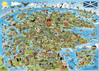 This is Scotland | 1000 Piece Jigsaw Puzzle | Attractions Map Puzzle | Sustainable Puzzle for Adults | Premium 100% Recycled Board | Great Gift for Adults | Gibsons Games