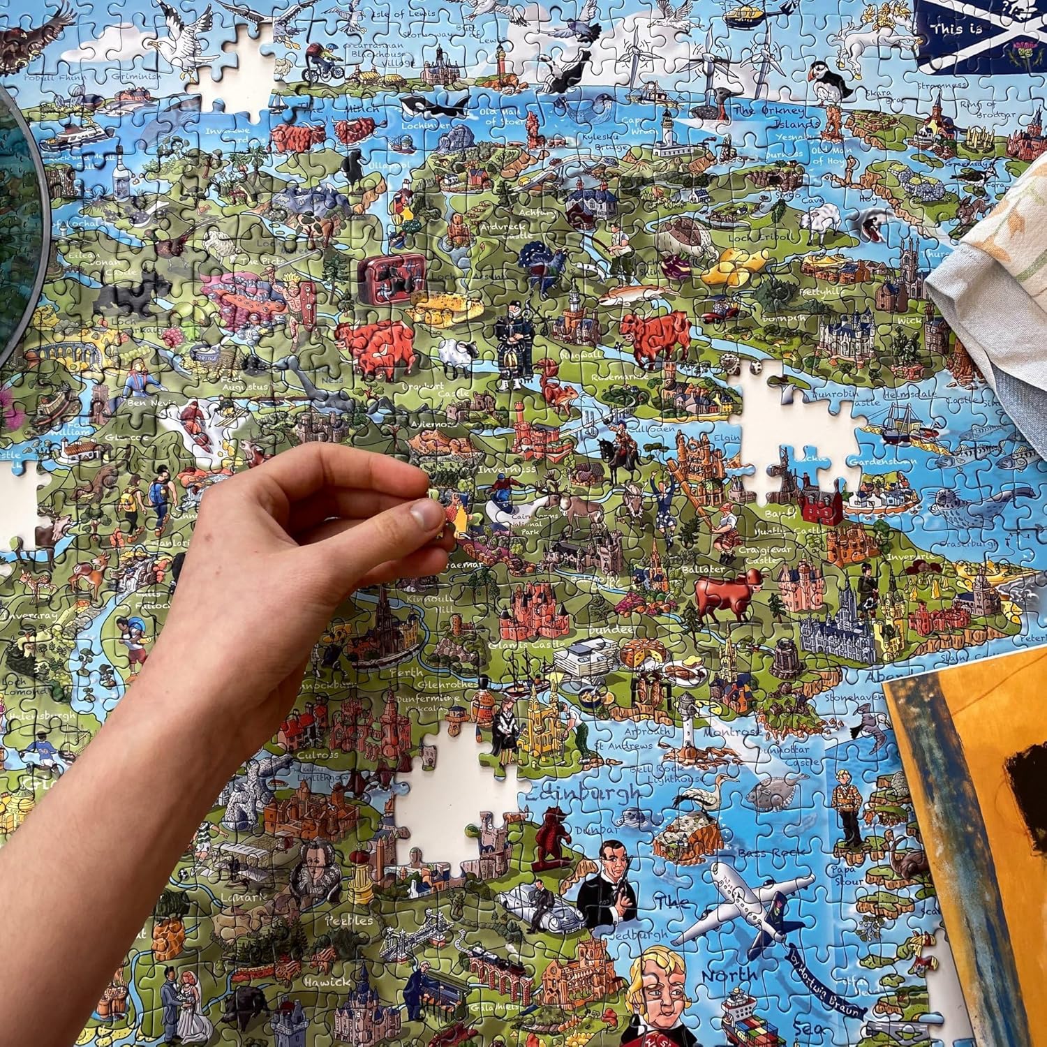 This is Scotland | 1000 Piece Jigsaw Puzzle | Attractions Map Puzzle | Sustainable Puzzle for Adults | Premium 100% Recycled Board | Great Gift for Adults | Gibsons Games
