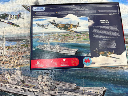 Gibsons Portsmouth Flypast 1000 Piece Jigsaw Puzzle | Military Jigsaw Puzzle | Sustainable Jigsaw Puzzle for Adults | Premium 100% Recycled Board | Great Gift for Adults Games