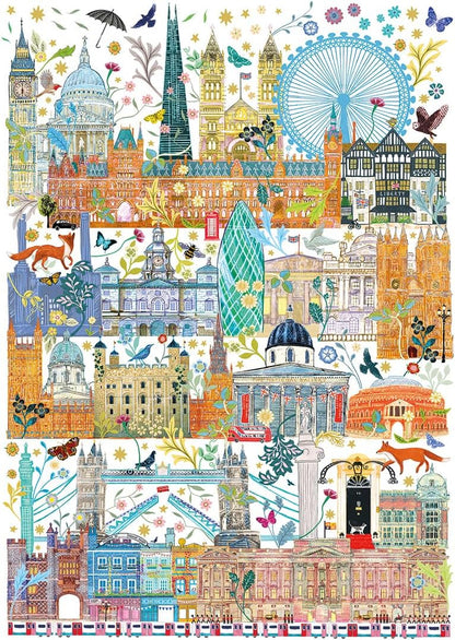 London Skyline | 1000 Piece Jigsaw Puzzle | Britain Jigsaw Puzzle| Sustainable Jigsaw Puzzle for Adults | Premium 100% Recycled Board | Great Gift for Adults | Gibsons Games