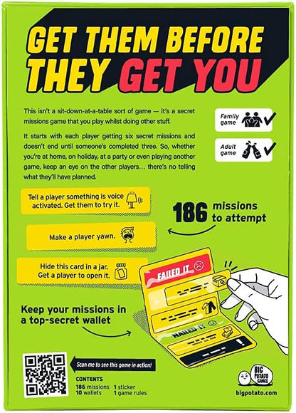 Big Potato Don't Get Got: Award-Winning Secret Missions Party Game for Adults and Family – Fun, Interactive Game Night Experience
