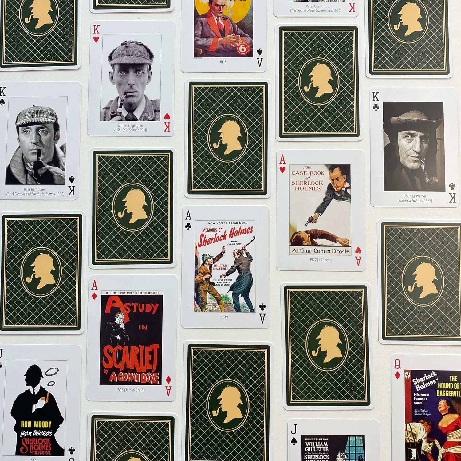 Sherlock Holmes Playing Cards | Celebrating Arthur Conan Doyle | Premium Design, Luxury Deck of Cards | Durable & Flexible | Great Gift for Card Games & Sherlock Fans | 52 cards