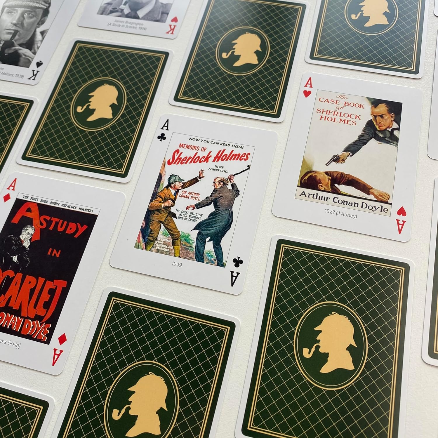 Sherlock Holmes Playing Cards | Celebrating Arthur Conan Doyle | Premium Design, Luxury Deck of Cards | Durable & Flexible | Great Gift for Card Games & Sherlock Fans | 52 cards