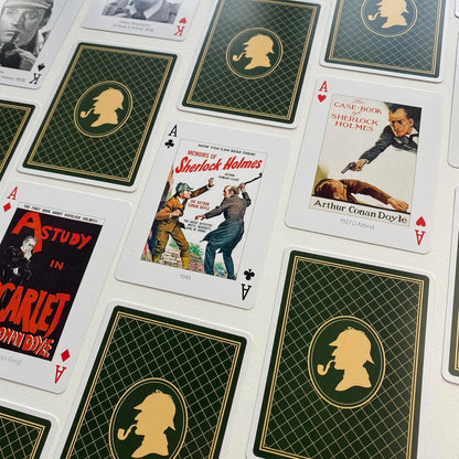 Sherlock Holmes Playing Cards | Celebrating Arthur Conan Doyle | Premium Design, Luxury Deck of Cards | Durable & Flexible | Great Gift for Card Games & Sherlock Fans | 52 cards