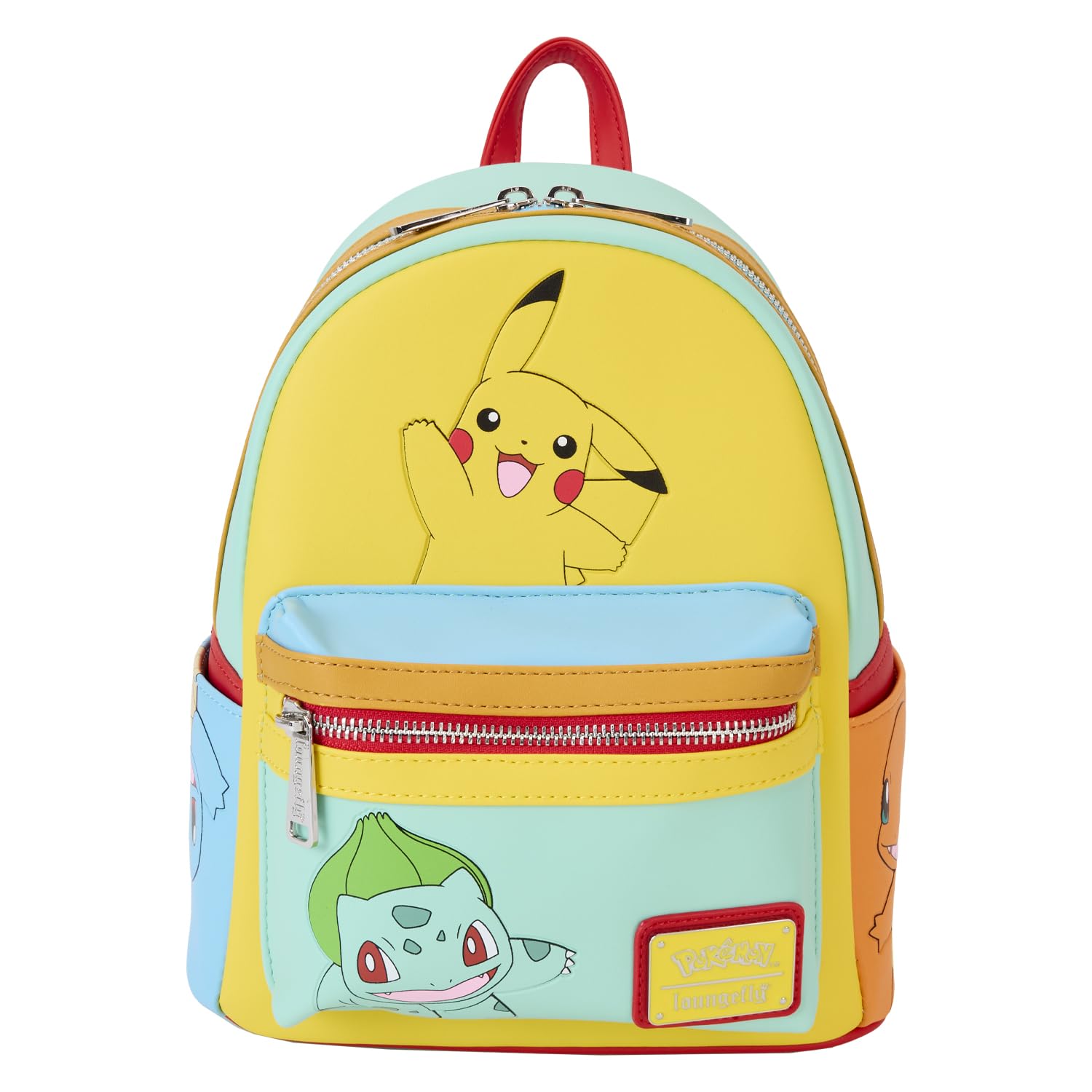 Loungefly Pokemon Color Block Starters Mini-Rucksack, Mehrfarbig/Meereswellen (Ocean Tides