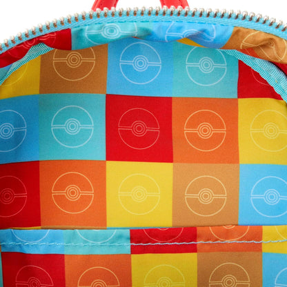 Loungefly Pokemon Color Block Starters Mini-Rucksack, Mehrfarbig/Meereswellen (Ocean Tides
