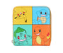 Loungefly Pokemon Color Block Staters Zip Around Wallet, Multicolored, S, Wallets