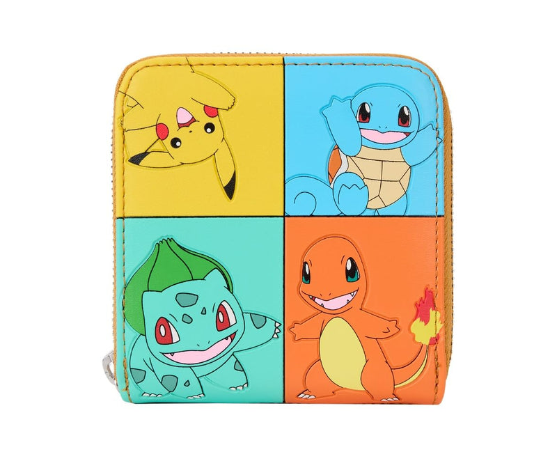 Loungefly Pokemon Color Block Staters Zip Around Wallet, Multicolored, S, Wallets