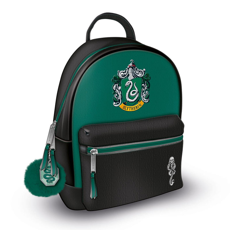 Pyramid Internationa Harry Potter, GRYFFINDOR, HUFFLEPUFF, RAVENCLAW & Dark Arts Fashion Backpack - Luxury Faux Leather, Unique Lining, Matching Zipper Accessory, Inner & Outer Pockets, Bold & Edgy