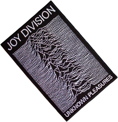Joy Division Unknown Pleasures - Toppa termoadesiva, Nero/Bianco, Taglia unica