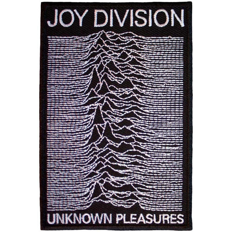 Joy Division Unknown Pleasures - Toppa termoadesiva, Nero/Bianco, Taglia unica