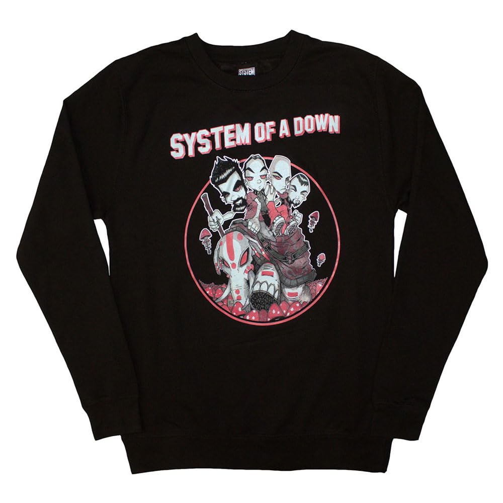 Rock Off officially licensed products System of A Down Mushroom People Felpa Size XL