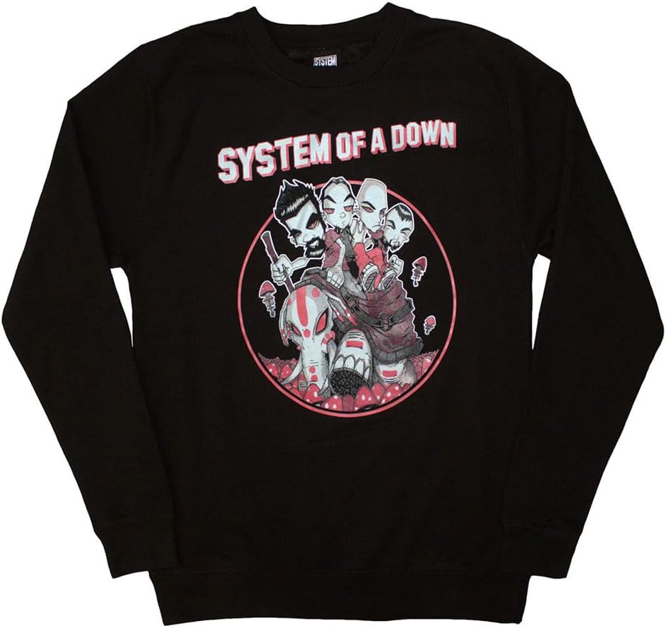 Rock Off officially licensed products System of A Down Mushroom People Felpa Size XL