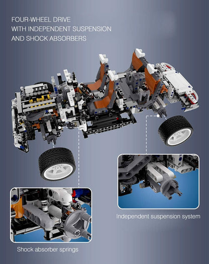 G5 4x4 Off-Roader SUV with Height-Adjustable Chassis, 6-Cylinder, 2208 Pieces, (Compatible with Lego Technic), C61007W