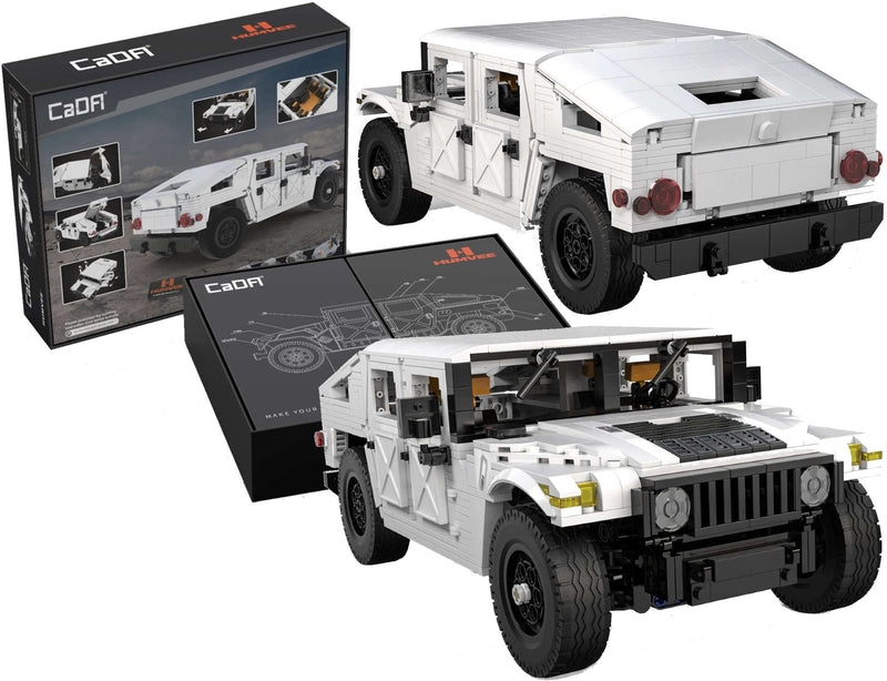 dOMOb Humvee SUV Car Building Kit – Authorized Car Model Set – 1:12 Simulated Build Vehicle – 1380 pcs Blocks – CADA Stem Bricks Toys for 8+ Age Kids & Adults – for Boys, Hobbyist, Collector