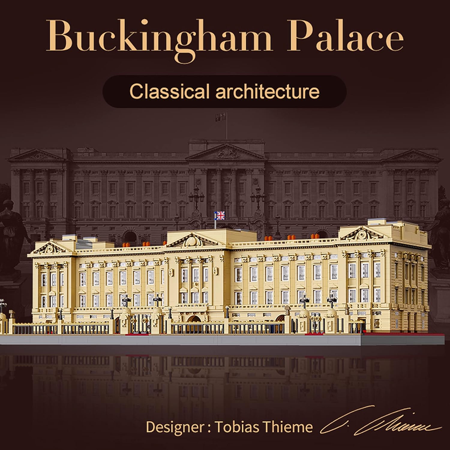 CADA Master C61501w Buckingham Palace Building Blocks Kit, 5604 Pieces MOC House Kit, Designer: Tobias Thieme (with Original Packaging)