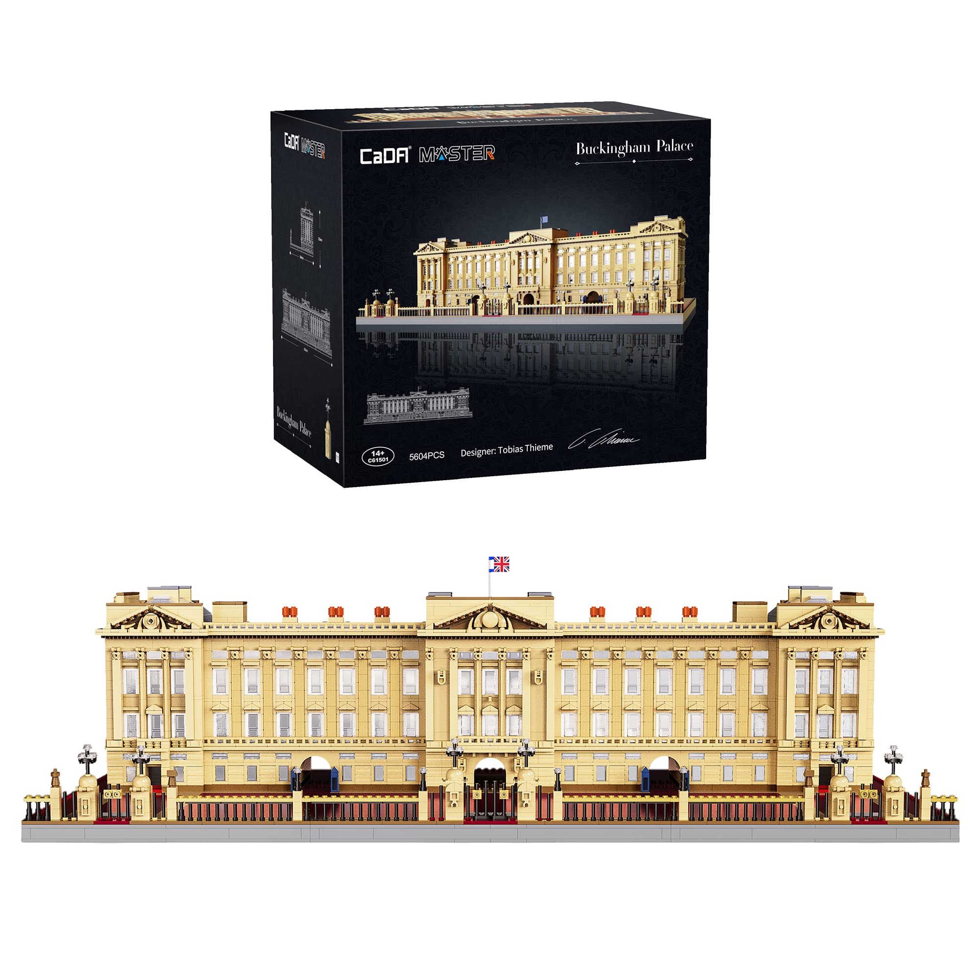 CADA Master C61501w Buckingham Palace Building Blocks Kit, 5604 Pieces MOC House Kit, Designer: Tobias Thieme (with Original Packaging)