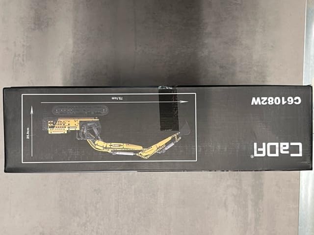 CaDA C61082W Blocks Functional Excavator 1702 EL., Black, Yellow