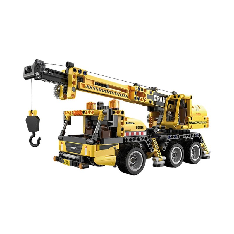 CaDA Technic – Kranwagen – Kran mit Bewegung, Gelb, 658 Teile – + 8 – (DEQUBE 927DE65005
