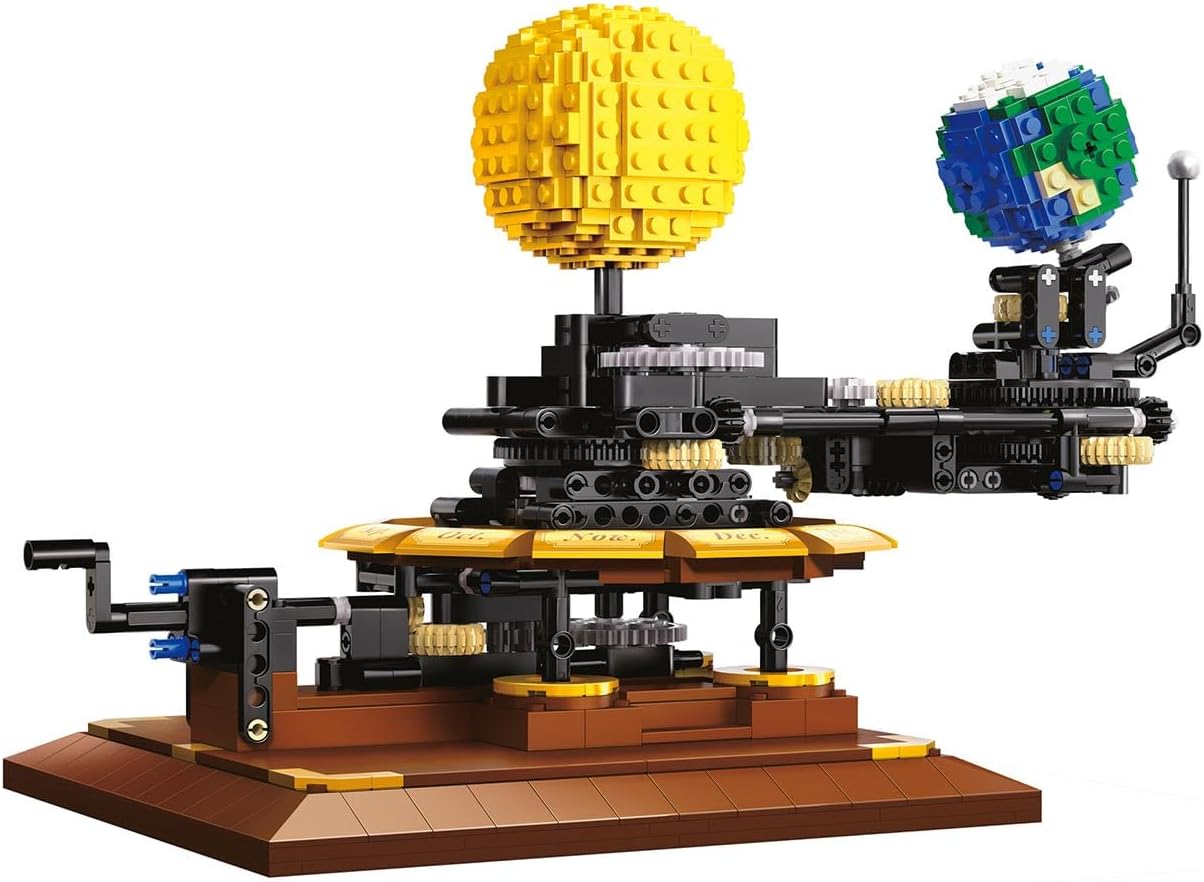 CaDA Master C71004w Technology Earth Moon Sun Building Blocks, 865 Pieces MOC Kit, Designer: JK Brickwords (Comes with Luxury Original Packaging)