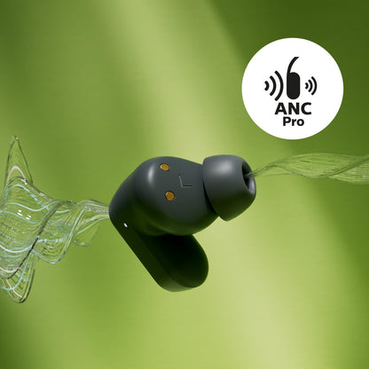 PHILIPS TAT3509GY Noise Cancelling True Wireless In Ear Bluetooth Headphones - Natural sound, Dynamic bass, Pocket-sized charging case, Clear calls, Ideal for Commuting and Exercise - Grey