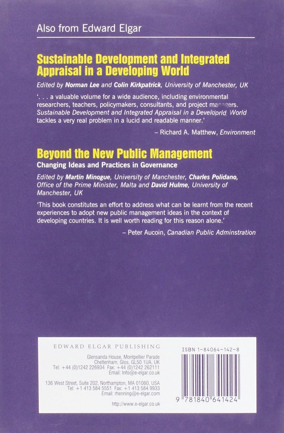 Handbook on Development Policy and Management