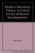 MODERN MONETARY THEORY