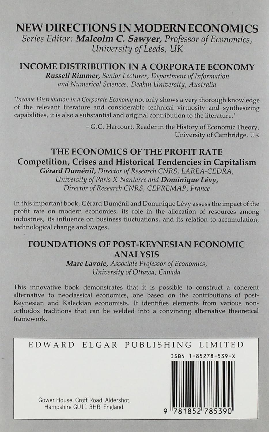 CORPORATISM AND ECONOMIC PERFORMANCE: A Comparative Analysis of Market Economies (New Directions in Modern Economics series