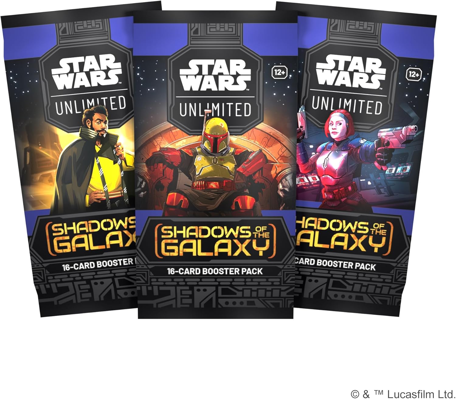 Fantasy Flight Games Star Wars: Unlimited TCG Shadows of the Galaxy Booster Display (Set of 24 Booster Packs) - Trading Card Game for Kids and Adults, Ages 12+, 2+ Players, 20 Min Playtime
