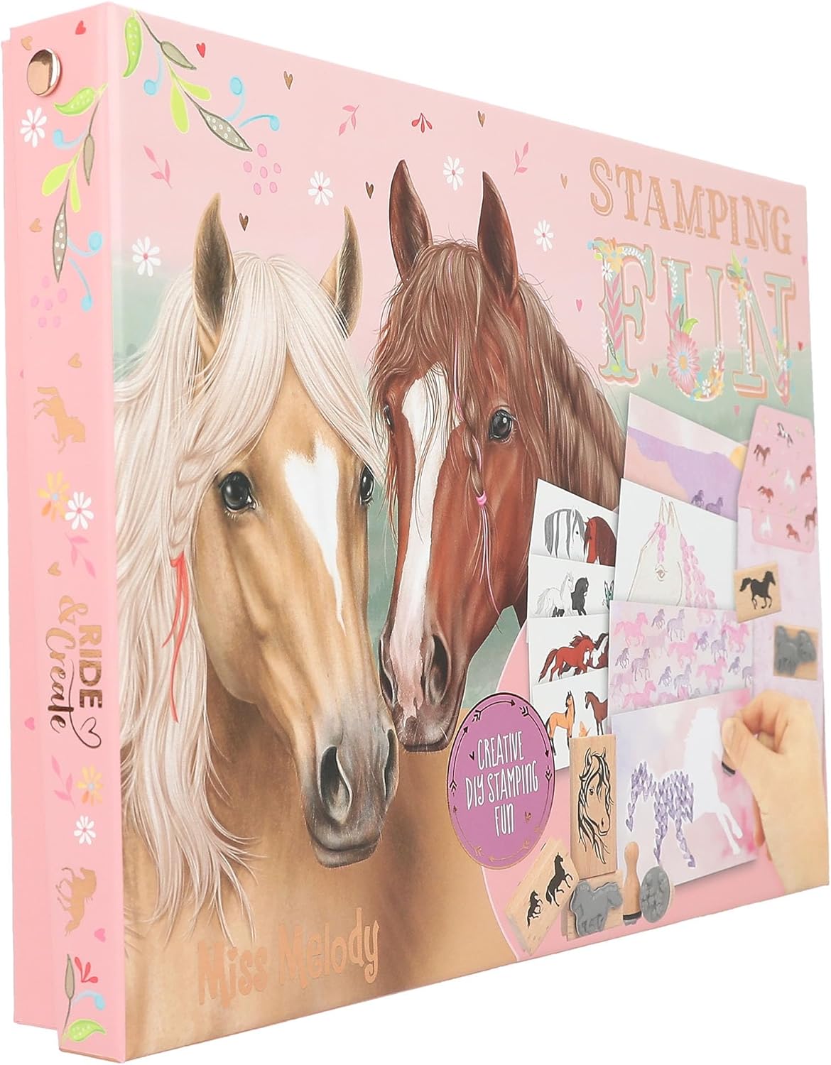 Depesche Miss Melody Stamping Fun 12128 Creative Set for Designing Cards and Letters Including Paper, Envelopes, Stamps, Stickers and Much More