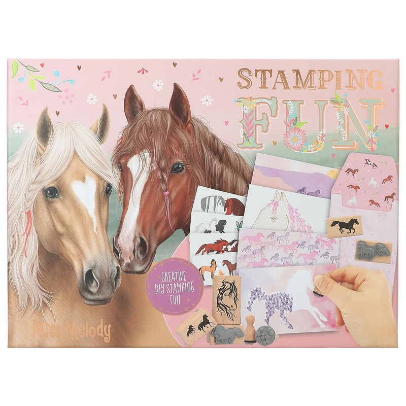 Depesche Miss Melody Stamping Fun 12128 Creative Set for Designing Cards and Letters Including Paper, Envelopes, Stamps, Stickers and Much More