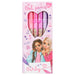 Depesche 12191 TOPModel-Girly Gelstifte Set in Pink und Lila, mit 6 Stiften in Glitzerfarben zum Schreiben und Verzieren, Mehrfarbig