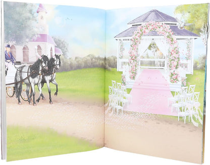 Depesche 13232 TOPModel Glamour Book with 20 Pages to Create Beautiful Model Motifs, Including 3 Double-Sided Stickers, Multicoloured
