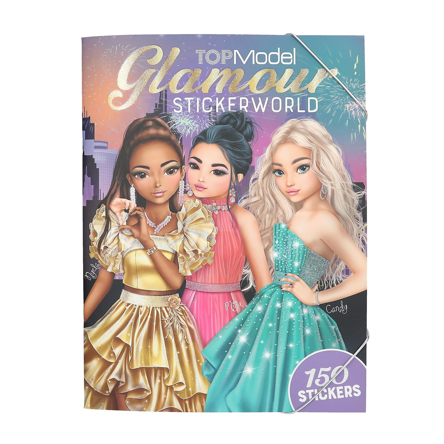 Depesche 13232 TOPModel Glamour Book with 20 Pages to Create Beautiful Model Motifs, Including 3 Double-Sided Stickers, Multicoloured