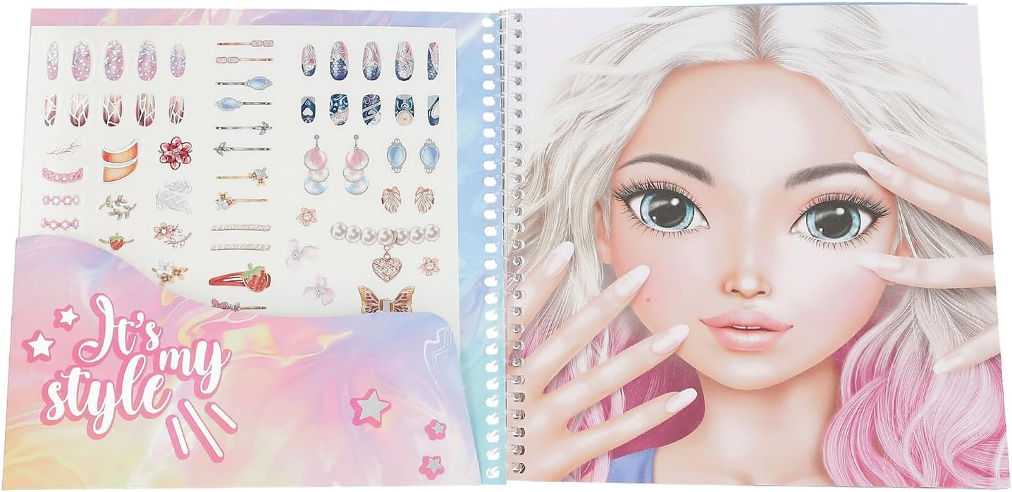Depesche 13437 TopModel Dress me Up Stickerbook Style Face