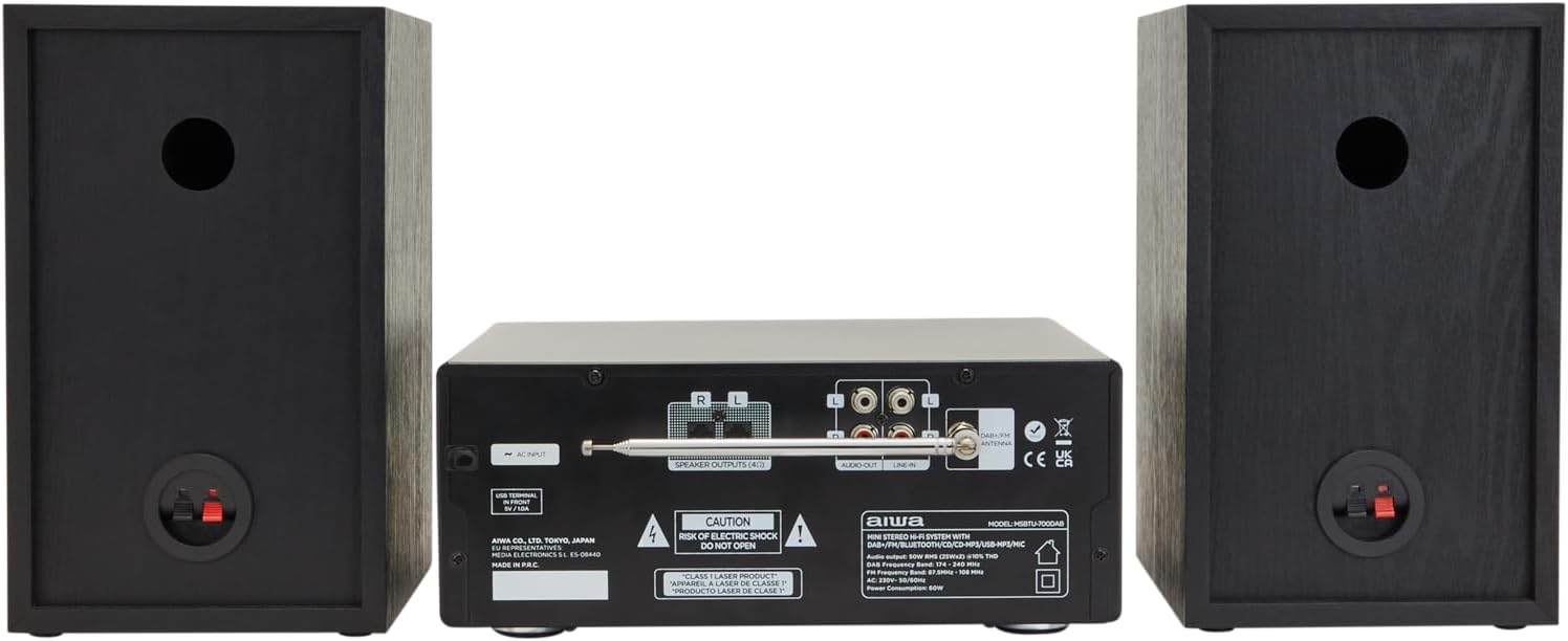 Aiwa - Mstbu-700 Micro Hi-Fi Stereo System With Dab+
