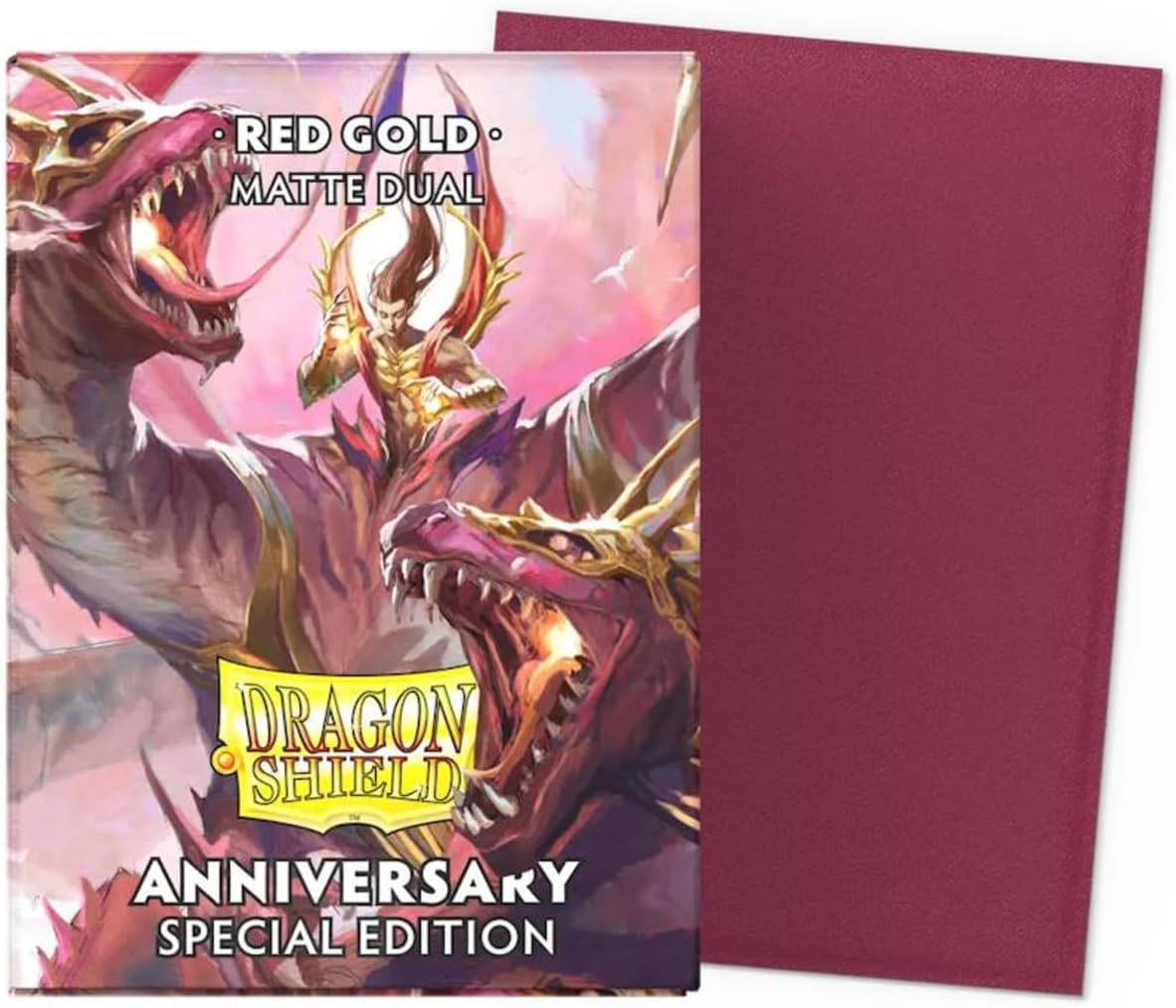 Arcane Tinmen ApS ART15065 Dragon Shield: Matte Dual – Red/Gold