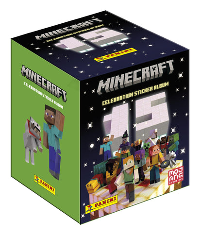 Panini Minecraft 004739BOX36F 3 Stickers 15EME Birthday Box of 36 Pockets