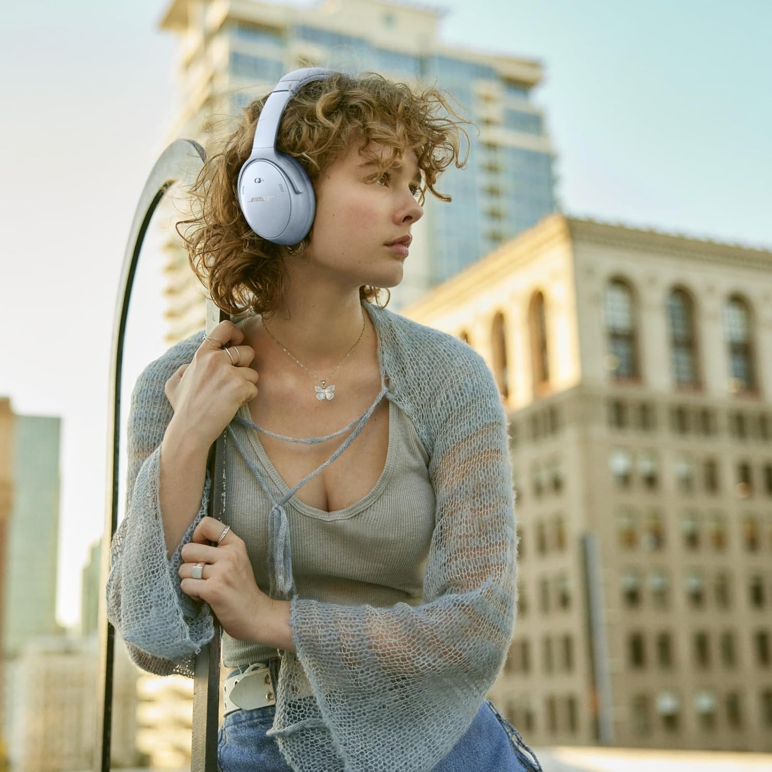 Bose - Quietcomfort Anc Bluetooth Over-Ear Headphones - Blue