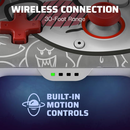 PDP Nintendo Switch Rematch GLOW Wireless Controller- Boo-Hoo- With motion, 600mAh battery