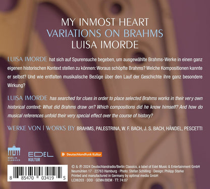 Luisa Imorde: My Inmost Heart: Variations On Brahms